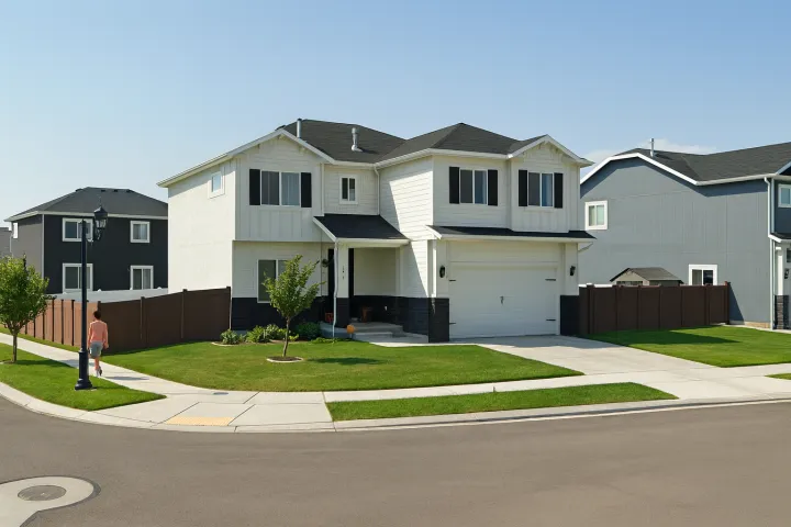 Residential neighborhood illustrating the Kamas bridge loan