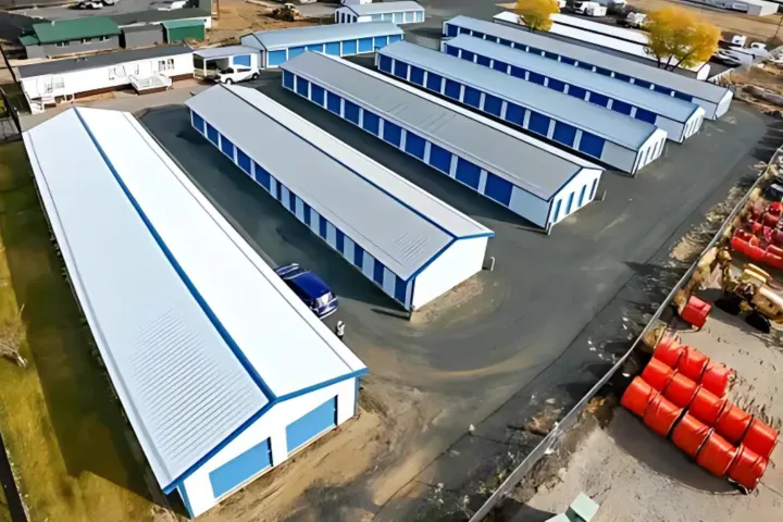 Aerial view of the Citadel Butte self-storage facility
