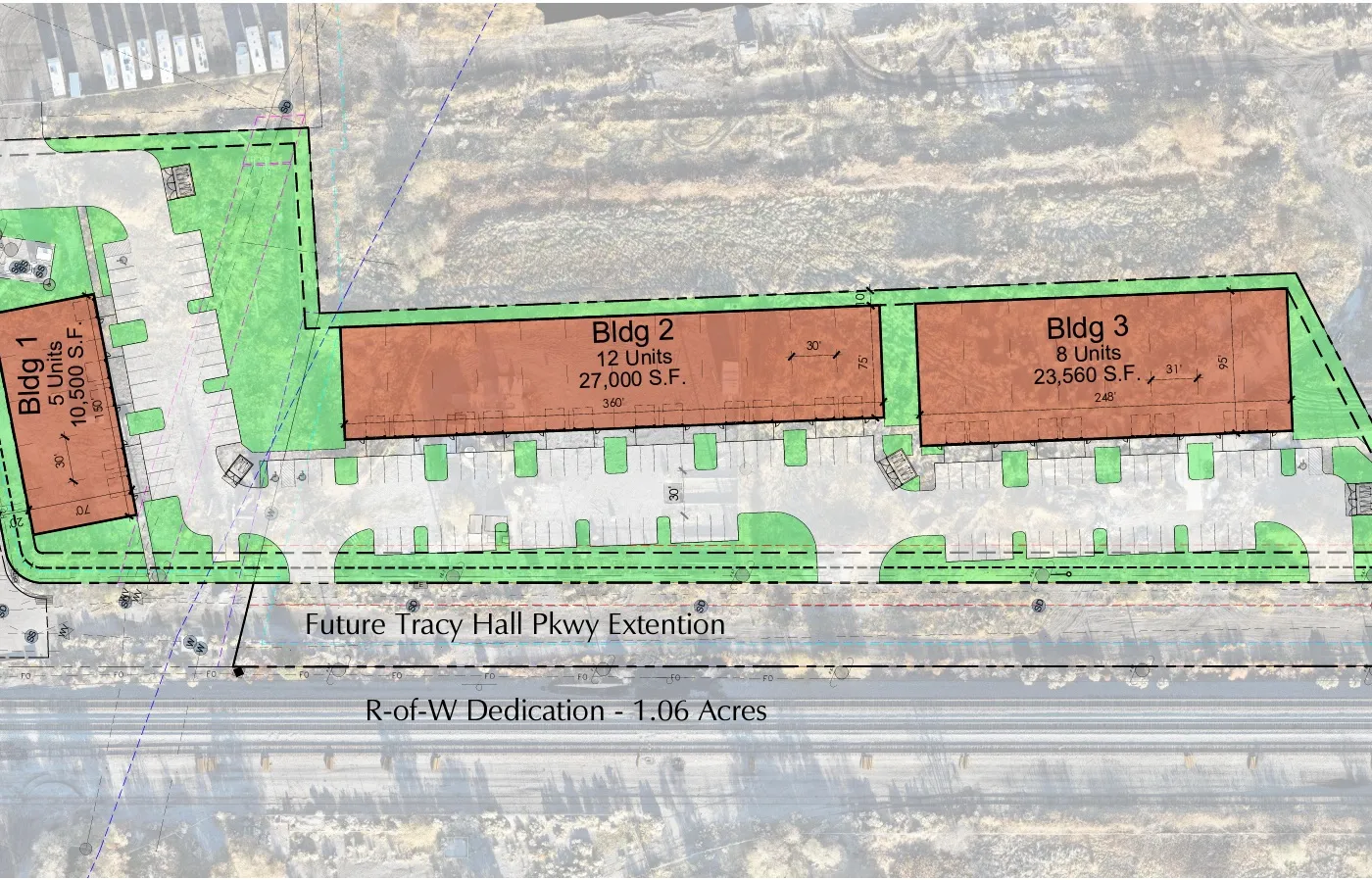 Site plan for the Provo bridge loan property